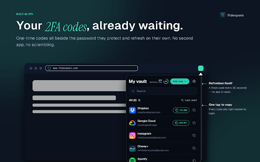 Fidexpass Vault :: Secure, end-to-end encrypted password and secrets manager.