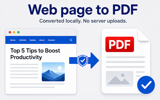 Save as pdf :: Private tool to save as pdf: save webpage as pdf, Word docs and images locally in your browser without server uploads