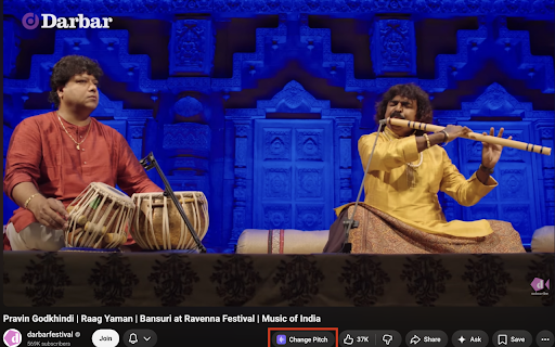 YouTube Pitch Shifter :: Change the pitch of any YouTube video with a sleek slider — without changing playback speed.