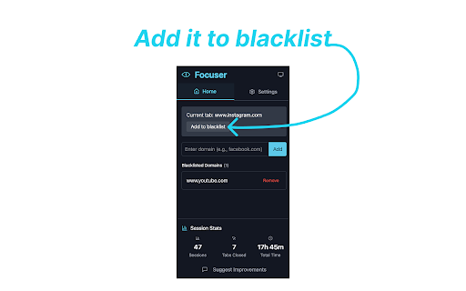 Focuser — Website Blocker & Focus Timer :: Block distracting sites with mindful prompts, focus sessions, floating timer, and scheduled blocking to stay focused