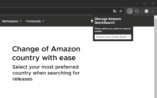 Discogs Amazon QuickSearch Button :: Enhance your Discogs experience with a convenient Amazon search button on release pages for quick and easy searches.