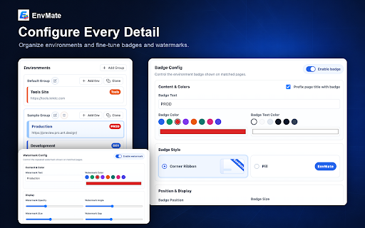EnvMate :: Identify test environments, add page markers, and fill test accounts on demand.