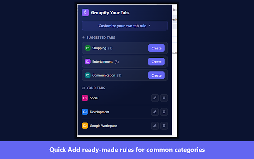 Groupify Your Tabs :: Group your open browser tabs automatically.