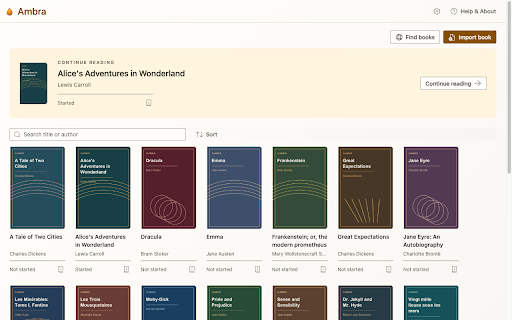 Ambra EPUB Reader :: Read, annotate, and explore EPUBs in Chrome with a personal library, flexible reading settings, and EPUB Inspector.