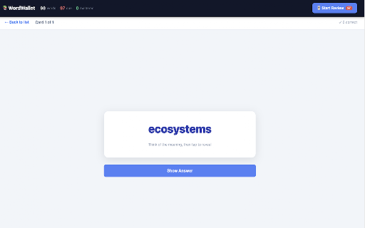 WordWallet :: Highlight words while reading to capture meanings, pronunciation, and translations.