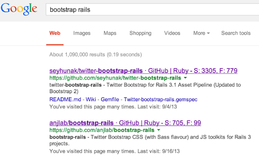 Quick GitHub Info :: Quickly show GitHub info in Google Search
