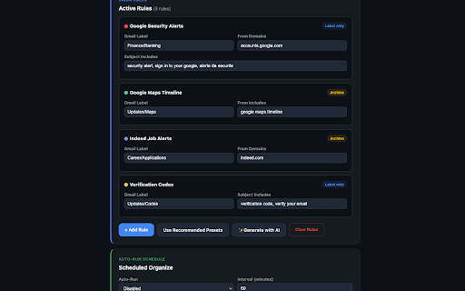 Gmail Organizer :: Organize Gmail with labels, AI rules, analytics, unsubscribe, snooze, thread summaries, and priority inbox.