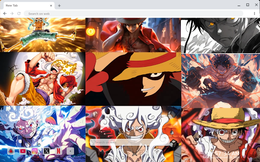 Monkey D. Luffy's Multiple Movements Live Wallpaper :: Bring the adventure to your browser with Monkey D. Luffy's vibrant HD live wallpaper, featuring his epic movements and energy!