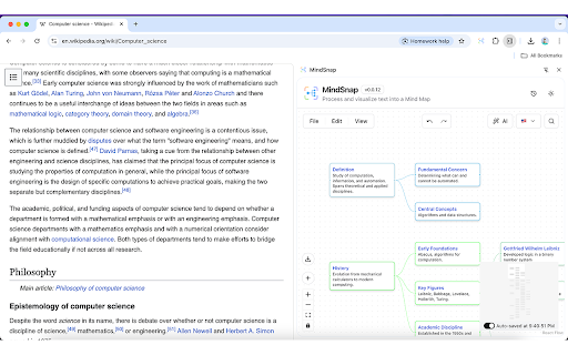 MindSnap :: An AI tool that turns web content into visual mind maps - organize ideas, learn efficiently, and retain information longer.