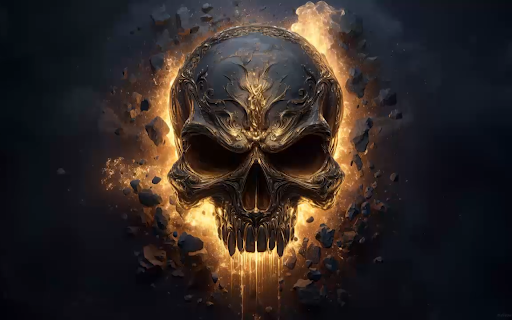 Dripping Fire Rock Skull Series Live Wallpaper :: Transform your new tab with stunning HD live wallpapers featuring mesmerizing dripping fire rock skulls. Ignite your screen!