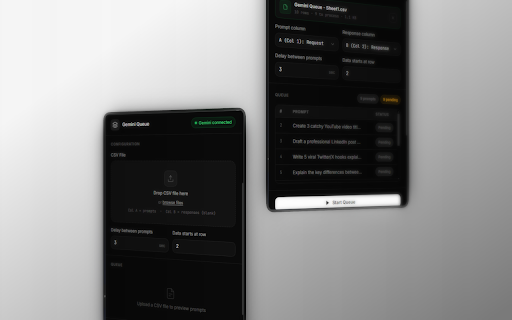 Gemini Queue :: Queue prompts to Gemini using a CSV file and download results automatically.