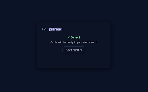pillread :: Save articles to pillread — your AI-powered reading digest.
