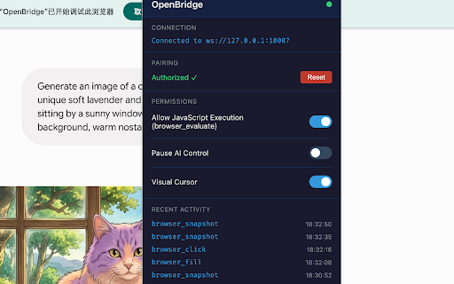 OpenBridge :: Browser automation bridge for AI agents