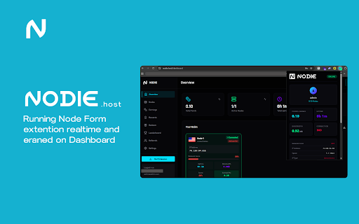 Nodie - Decentralized Node Network :: Turn your browser into a network node. Earn rewards for sharing bandwidth and completing tasks.