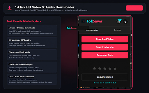 TokSaver - Video & Audio Saver :: Save video and audio media for offline archiving. TokSaver is an independent utility not affiliated with TikTok or ByteDance.