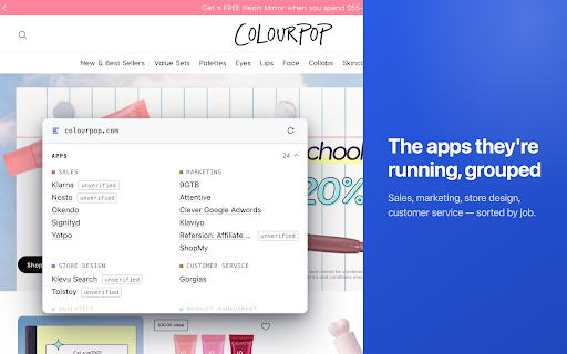 Shopify Theme Detector & Apps - Stackpeek :: Shopify theme detector and app detector in one: any store's theme, apps and trackers. Export to CSV, never records your browsing.