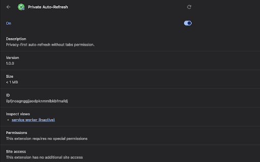 Private Auto-Refresh :: Privacy-first auto-refresh without tabs permission.