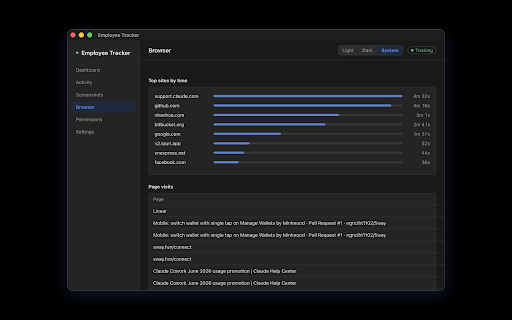 BiBo Tracker :: Reports the active browser tab (URL + time on page) to the local BiBo Tracker app.