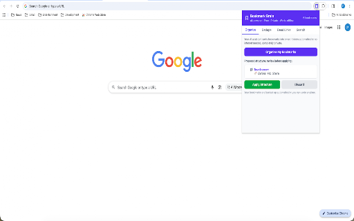 Bookmark Brain :: AI organizes your bookmarks into folders, removes duplicates, finds dead links, and searches by topic. Free and private.