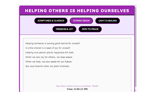 Helping Ourselves :: A collection of quotes on compassion, showing how helping others benefits ourselves.