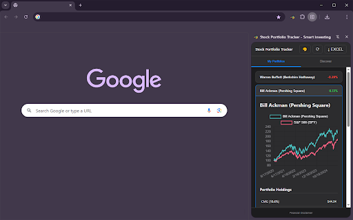 Stock Portfolio Tracker - Smart Investing :: Track public stock portfolios and compare their performance with the S&P 500 index.