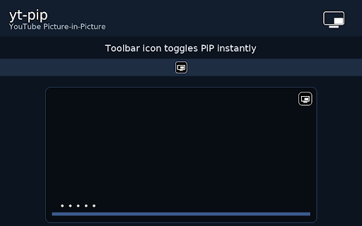 PiP for YouTube™ — Floating Mini Player :: One-click Picture-in-Picture for YouTube & Shorts. Toggle from the toolbar or in-player button. Private, fast, no bloat.