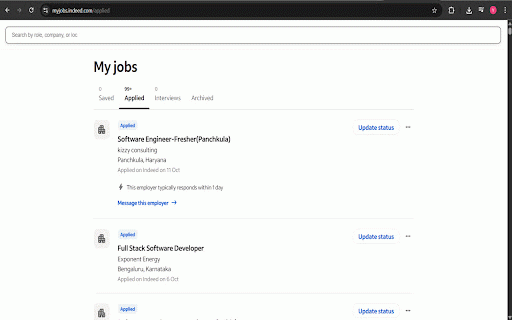 Indeed Quicksearch :: Search through your applied jobs on Indeed.