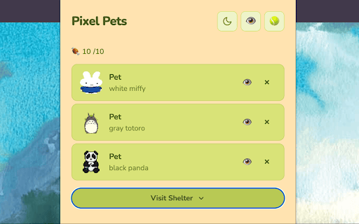Pixel Pets :: Pixel pet companions that walk along the bottom of your browser