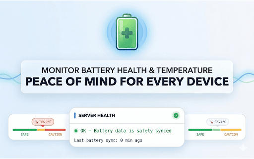BatterySync :: Monitor battery stats across all your devices in real time, get smart alerts, and trigger remote actions from Chrome.