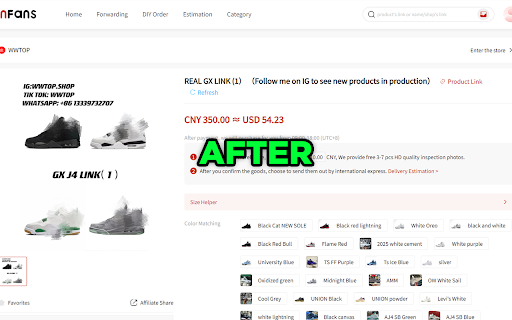 CNFans Warm Reminder Remover by VladReps :: Plugin To Remove Warm Risk Reminder Popup + Yupoo Quick Buy On All Agents