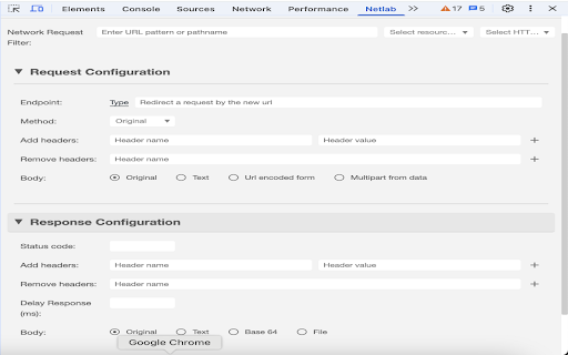 NetLab - Network Debugging Proxy :: Chrome DevTools network proxy for intercepting, modifying, and debugging HTTP requests. Like Fiddler/Charles but built into DevTools