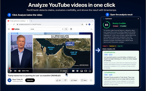 Fact Checkr :: Real-time fact-checking for articles and YouTube: credibility scores, claims and sources while you browse.