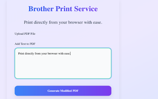 Brother Print Service Plugin :: The Brother Print Service Plugin enables direct printing from your browser.