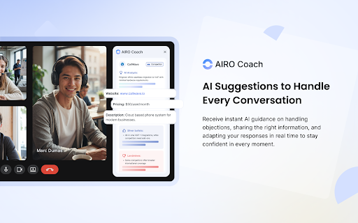 AIRO Coach :: AIRO Coach is a browser extension that provides real time sales assistance.