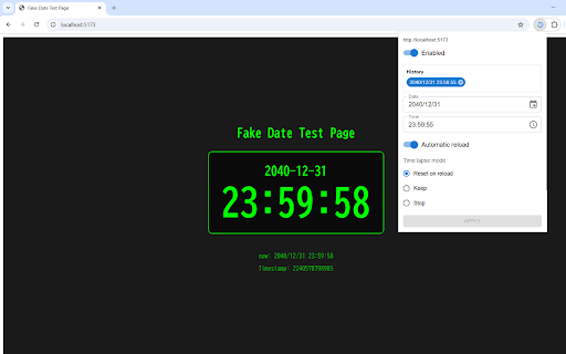 Fake Date :: JavaScriptのDateオブジェクトをモック化します。
