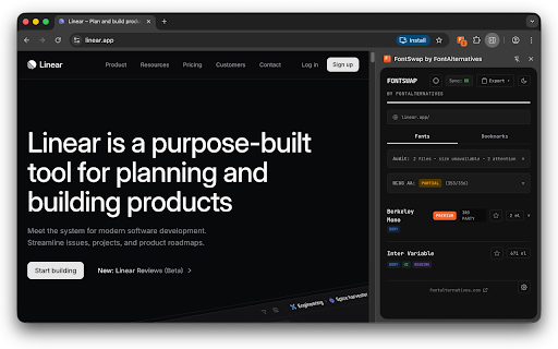 FontSwap :: Identify fonts on any site, highlight usage, and swap to free alternatives.