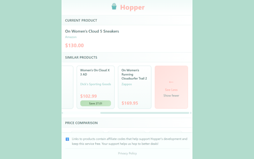 Hopper :: Instantly compare prices across major retailers. Save money with real-time price matching on Amazon, Walmart, Target, and more.