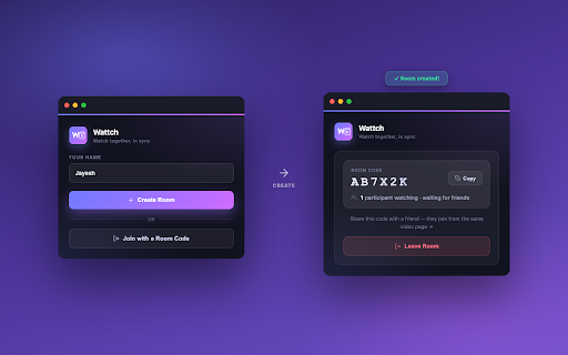 Wattch — Watch Together, In Sync :: Wattch lets you watch videos in perfect sync with friends. Voice & video call, text chat, and real-time sync on any streaming site.