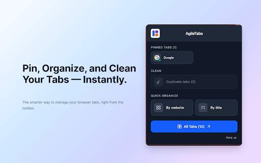 AgileTabs – Tab Manager & Organizer :: Better manage and display your browser tabs.