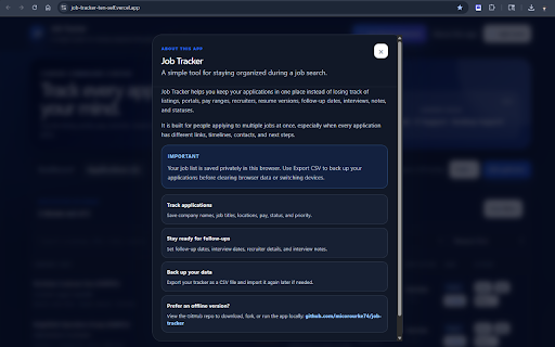 Job Tracker Clipper :: Save job listings from any site directly into your Job Tracker app.
