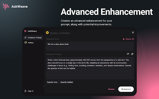 Prompt Enhancer :: Enhance your AI prompts for better results