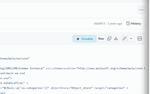 MuleFlow Visualizer for GitHub :: Visualize MuleSoft XML files as flow diagrams directly in GitHub.