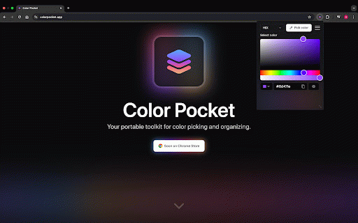 Color Pocket: Color Picker & Eyedropper :: Advanced color picker and eyedropper extension for your creative workflow.