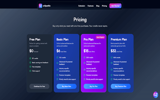 cvSparkle :: Analyzes how well your profile matches a job posting and provides improvement suggestions