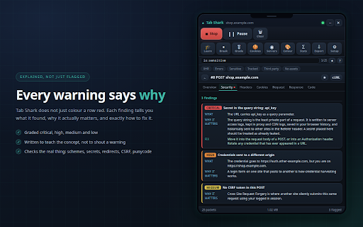 Tab Shark :: Learn how browsers really work by watching your own tab.