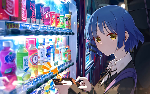 Anime Girl at the Market Live Wallpaper - New Tab Theme :: Transform your new tab with an HD live wallpaper featuring charming anime girls at the market. Experience vibrant scenes daily!