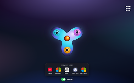 Fidget Spinner :: A satisfying fidget spinner that spins by default and boosts on click.