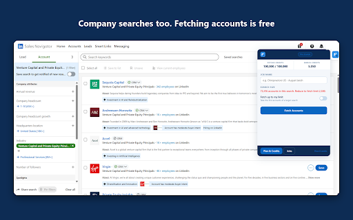 fetcho.io :: Turn any LinkedIn Sales Navigator search into a lead list, enriched with verified work emails and phone numbers.