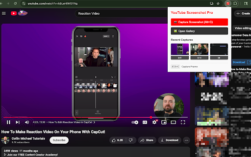 YouTube Screenshot Pro :: Capture, annotate and edit YouTube screenshots for reaction videos and content creation