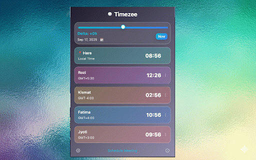 Timezee :: Quickly compare timezones in a simple popup and options page.
